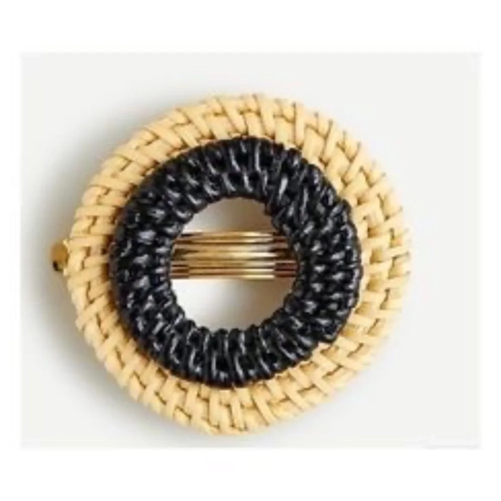 J. Crew Woven Rattan Hair Barrette